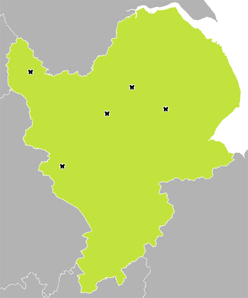 Map of East Midlands