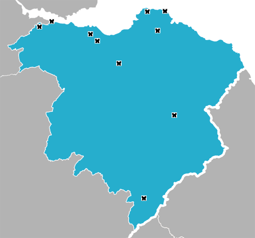 Map of Lothian and Borders