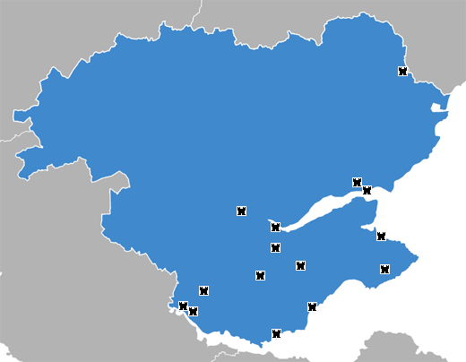 Map of Perthshire, Angus and Fife