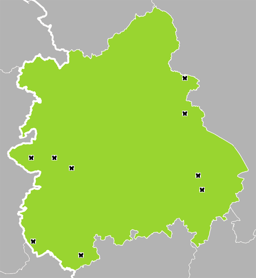 Map of West Midlands